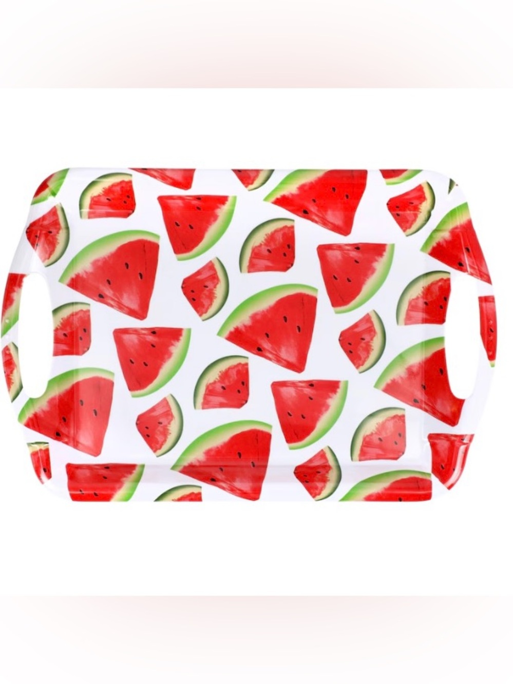 Watermelon Print Serving Tray - Bright Red & Green